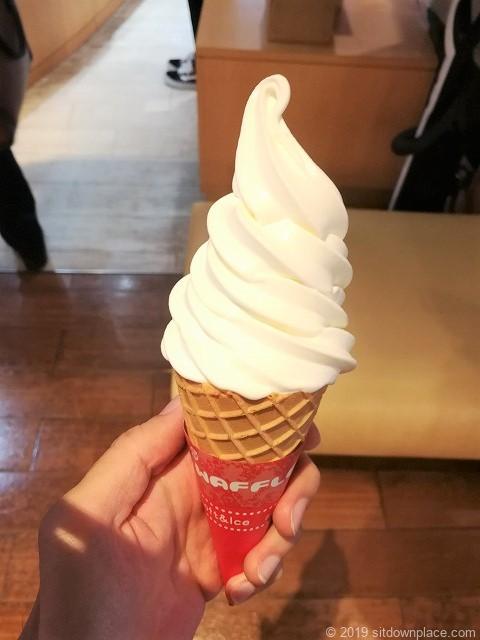 CoCoLo新潟南館ヤスダヨーグルトの美味しいソフトクリーム