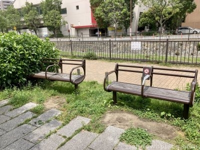 【西宮北口駅】両度緑地の休憩場所3